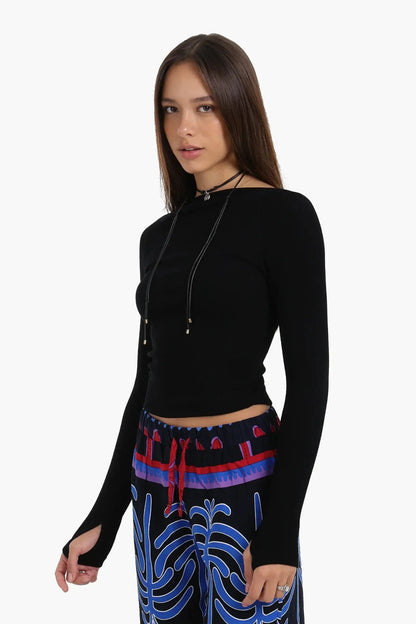 Seamless Microfiber Backless Top