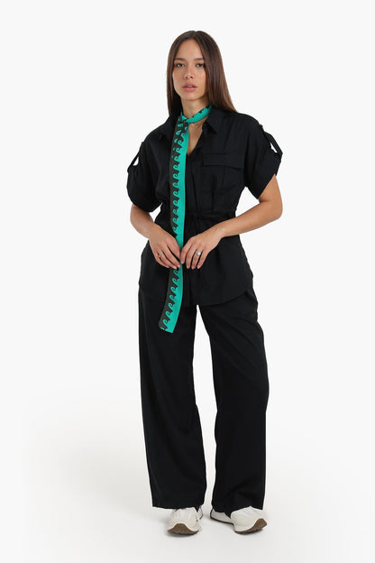 Lounge Shirt with Drawstring Waist