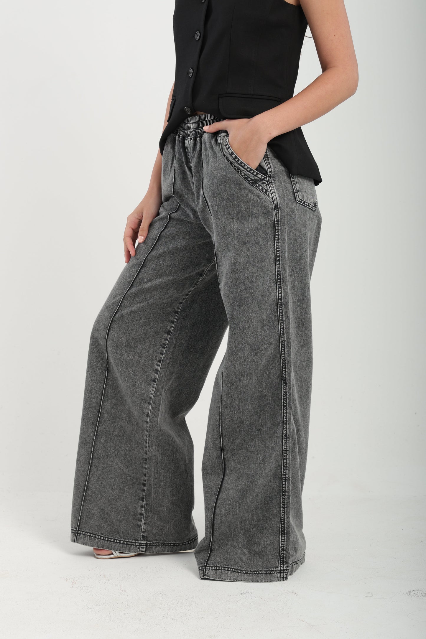 Relaxed-Fit Denim Pants