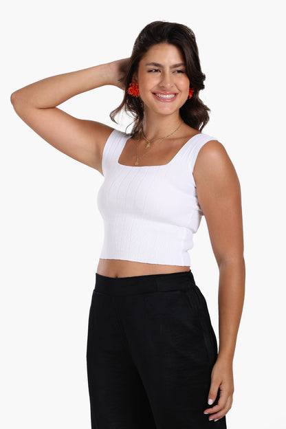 Square Neck Crop Top