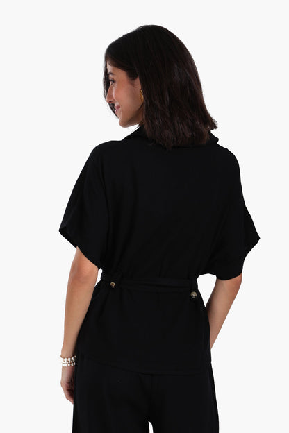 Utility Belted Lounge Top