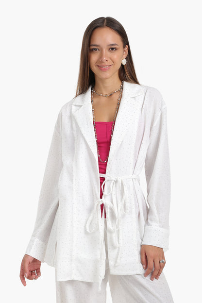 كارديجان بتصميم ملفوف ومرصع بالترتر