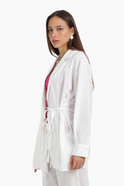 كارديجان بتصميم ملفوف ومرصع بالترتر