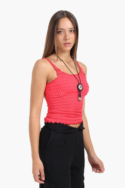 Seamless Microfiber Crinkled Top