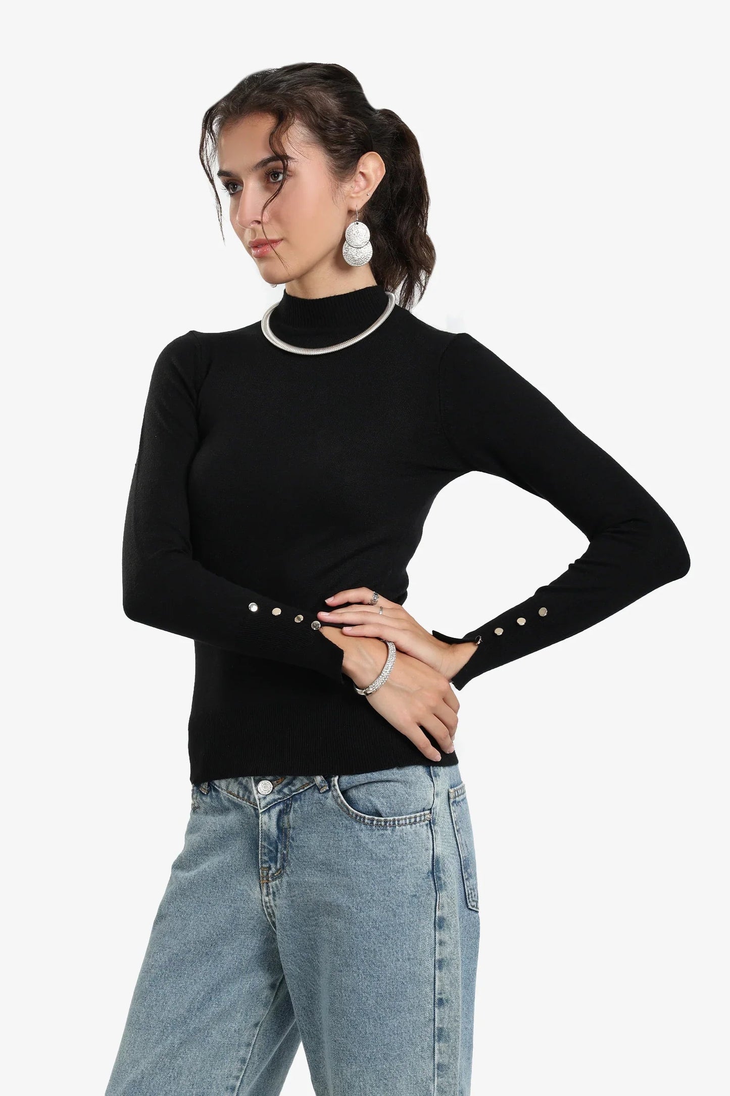 Mock Neck Pullover