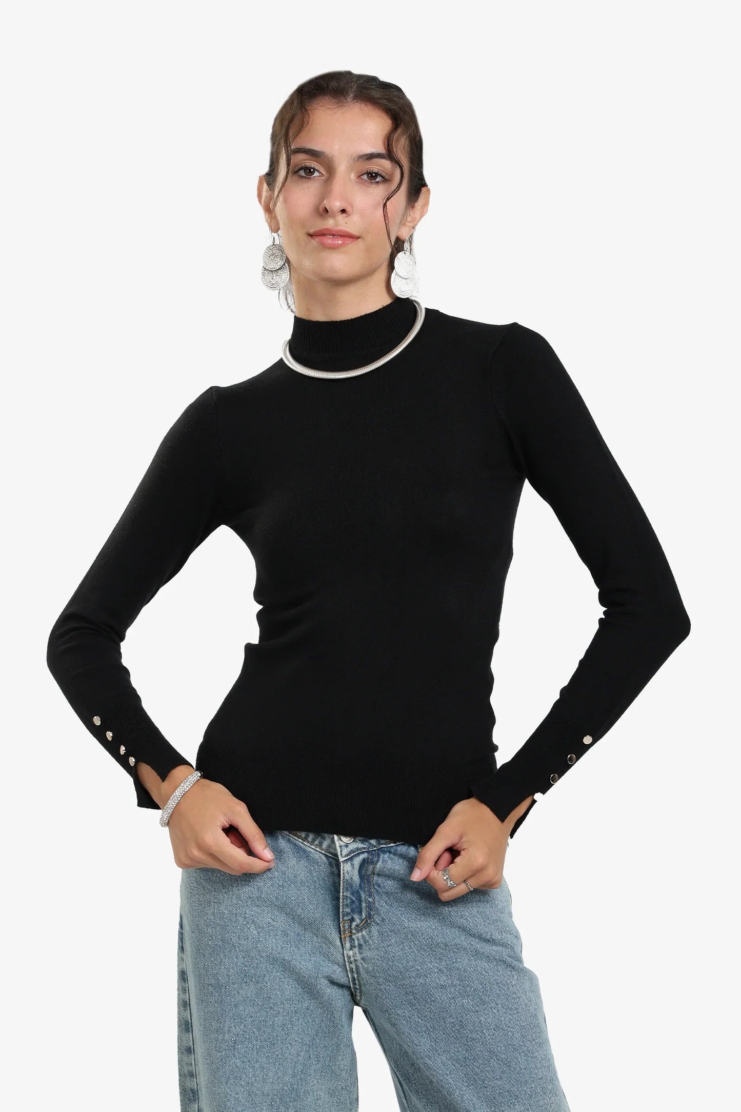 Mock Neck Pullover