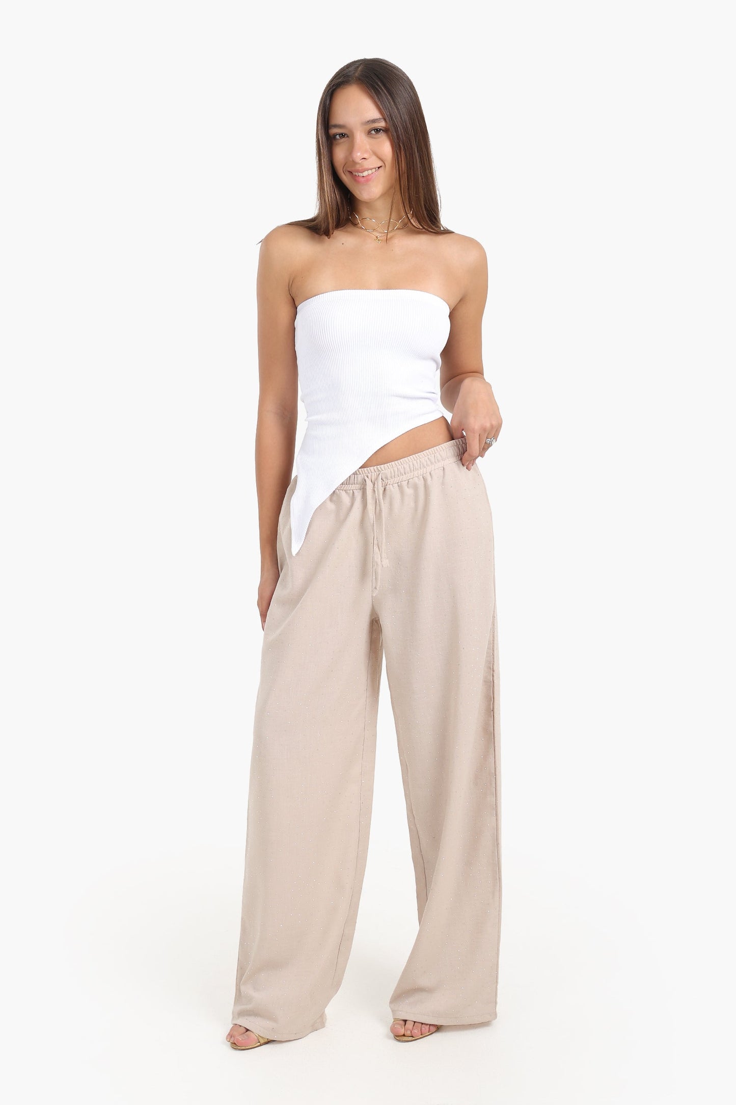 Asymmetrical Strapless Top