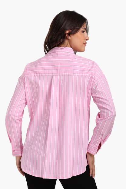 Striped Floral Print Shirt