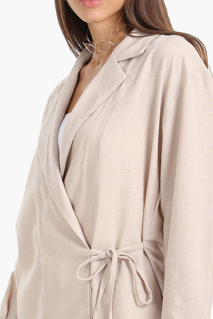 كارديجان بتصميم ملفوف ومرصع بالترتر