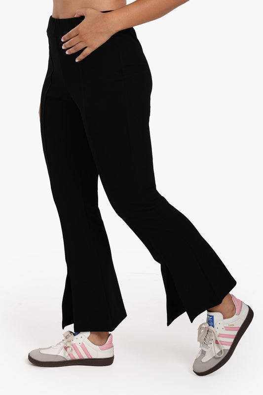 Front Slit Flared Pants