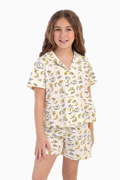 Bananas Print Pyjama for Girls