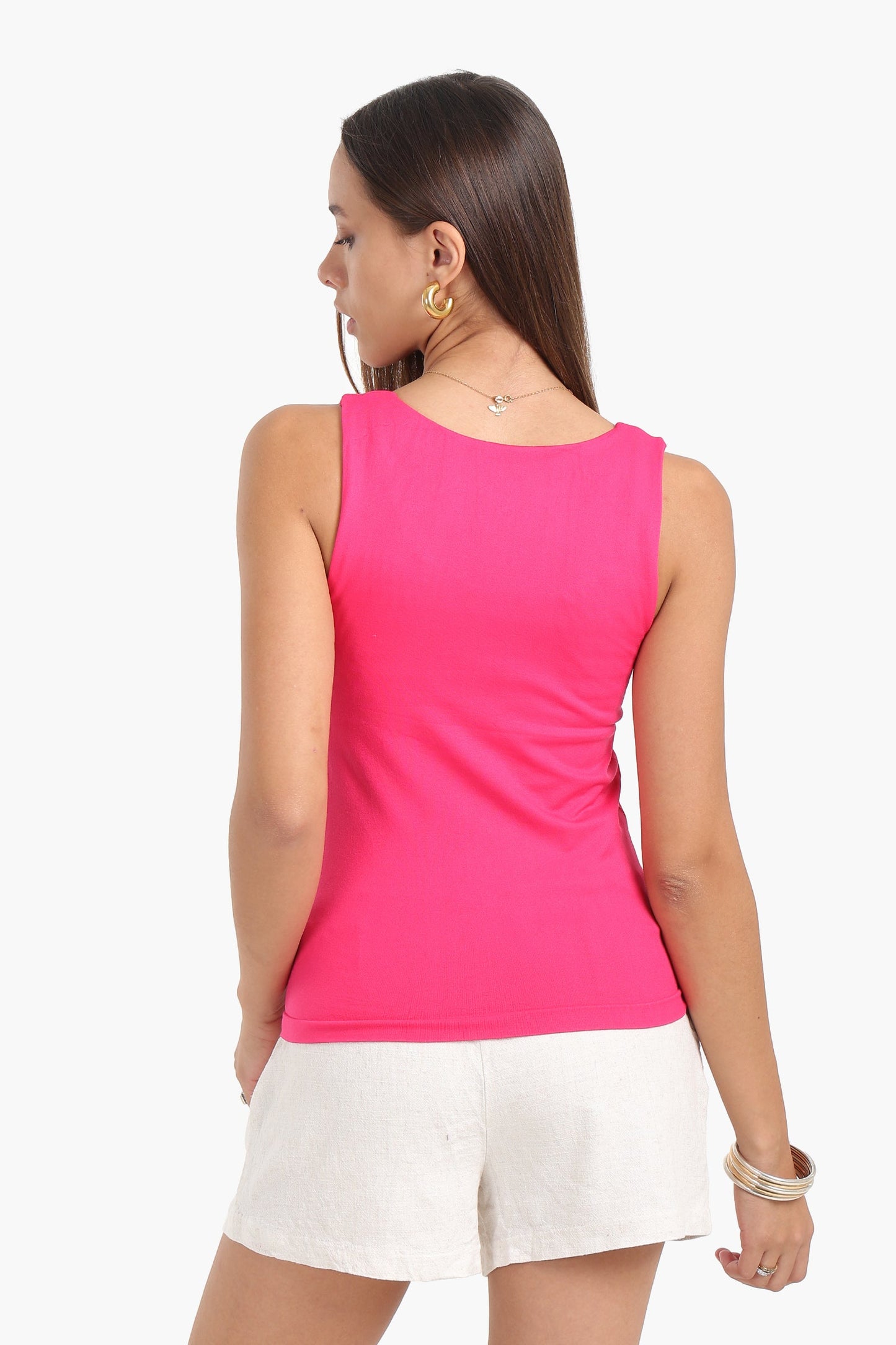 Sleek Solid Patterned Top