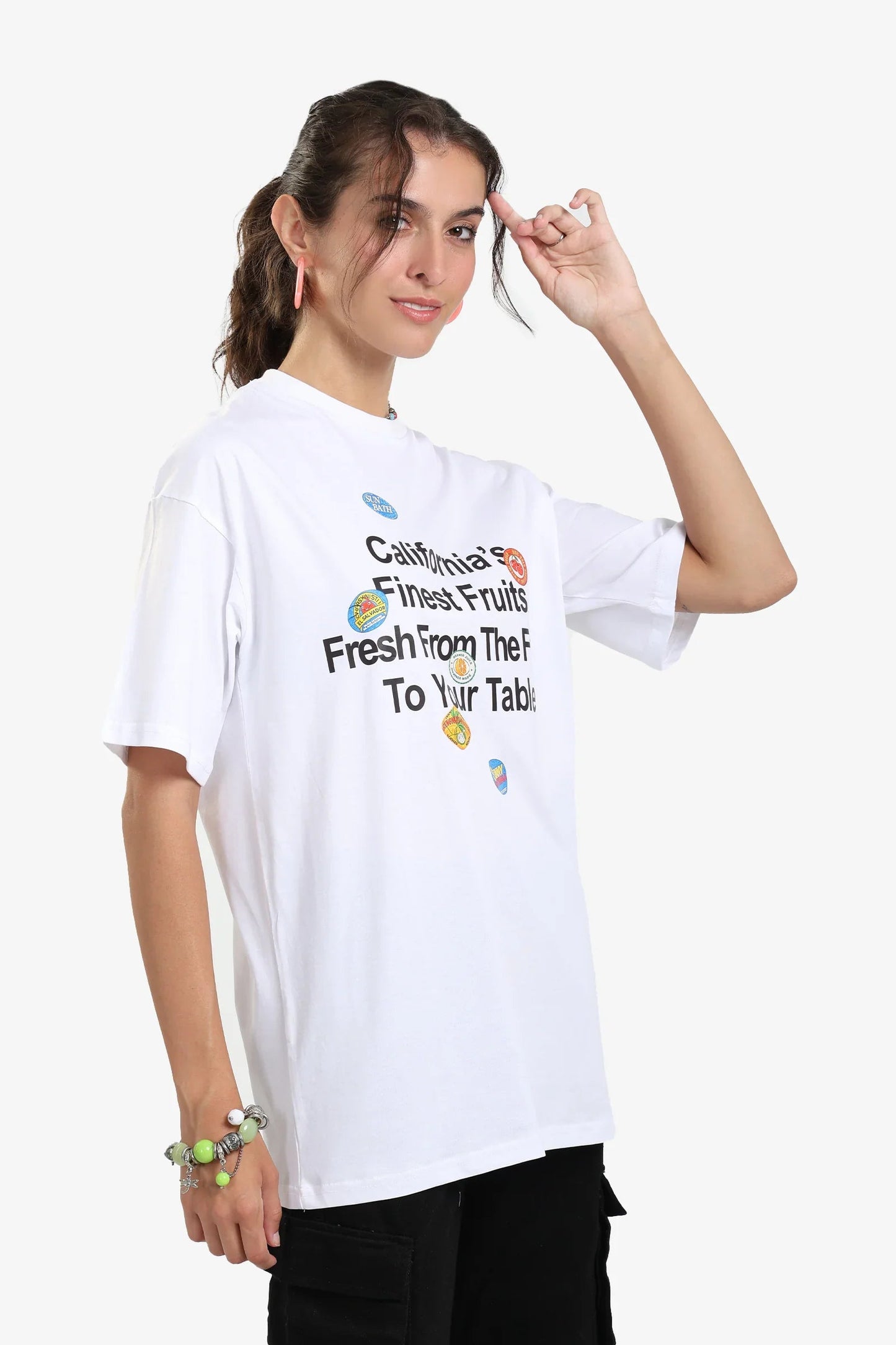 Slogan Print Oversized T-Shirt