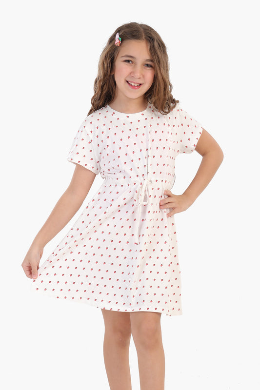 Strawberry Print Nightgown for Girls