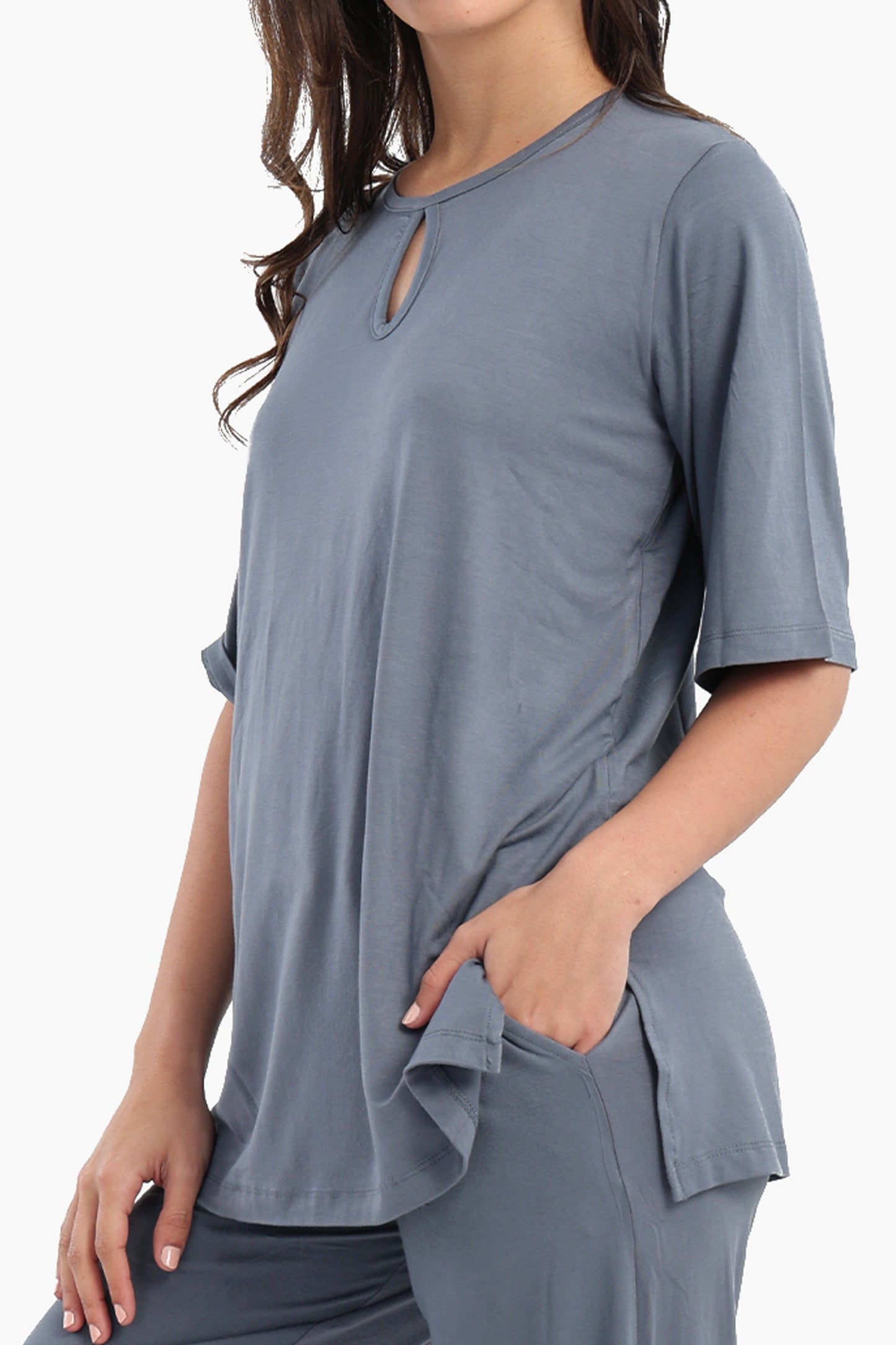 Pyjama Set with Keyhole Top