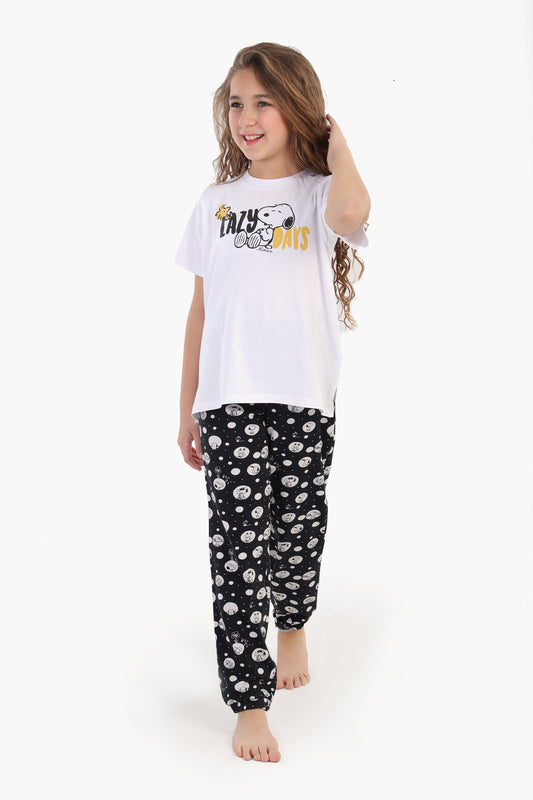 Snoopy Printed Pyjama Set for Girls