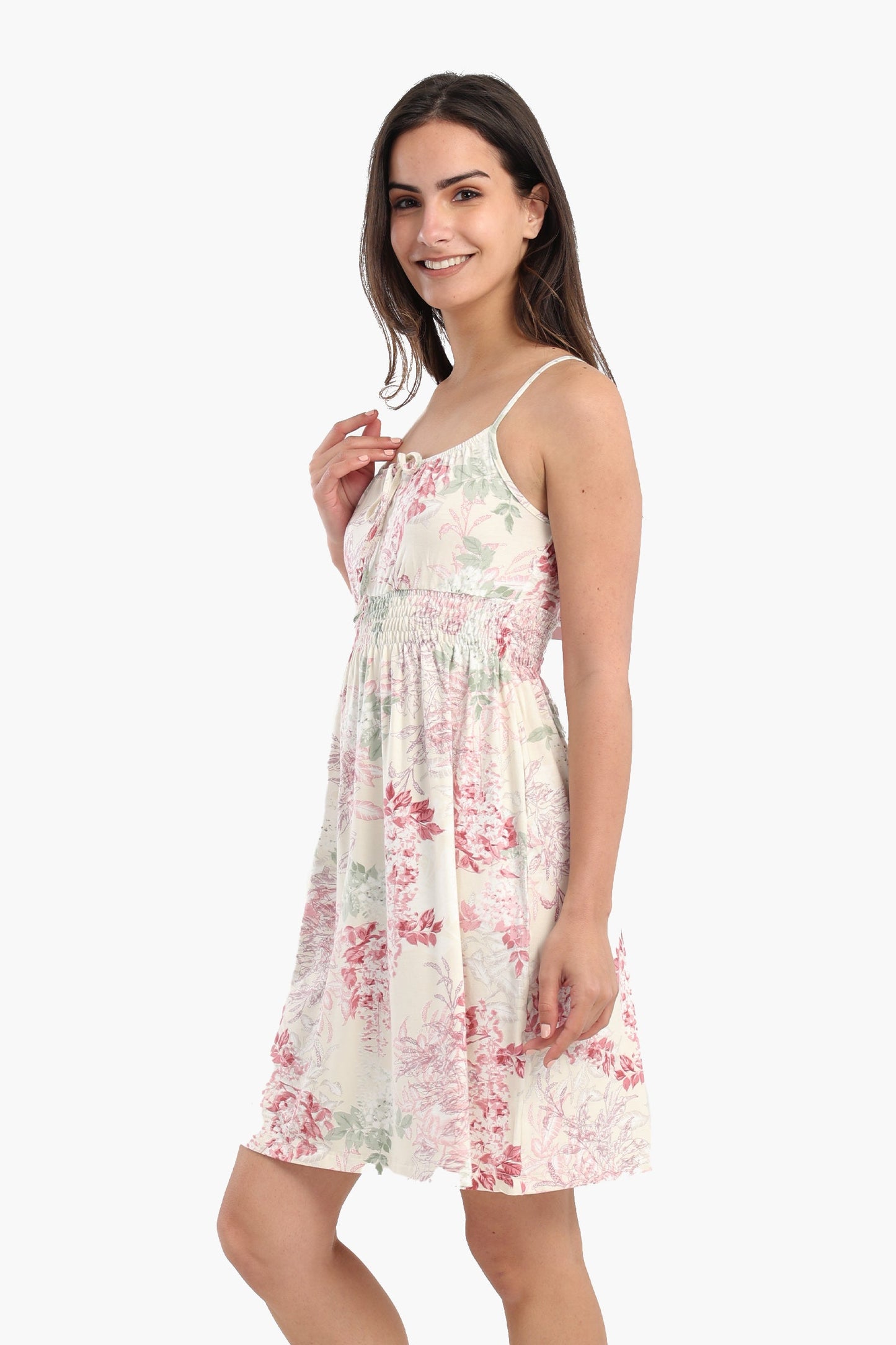 Viscose Blend Printed Nightgown
