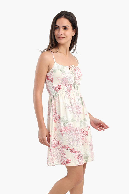 Viscose Blend Printed Nightgown