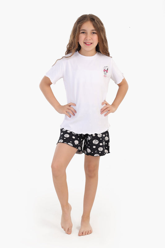 Printed Snoopy Pyjama Set for Girls