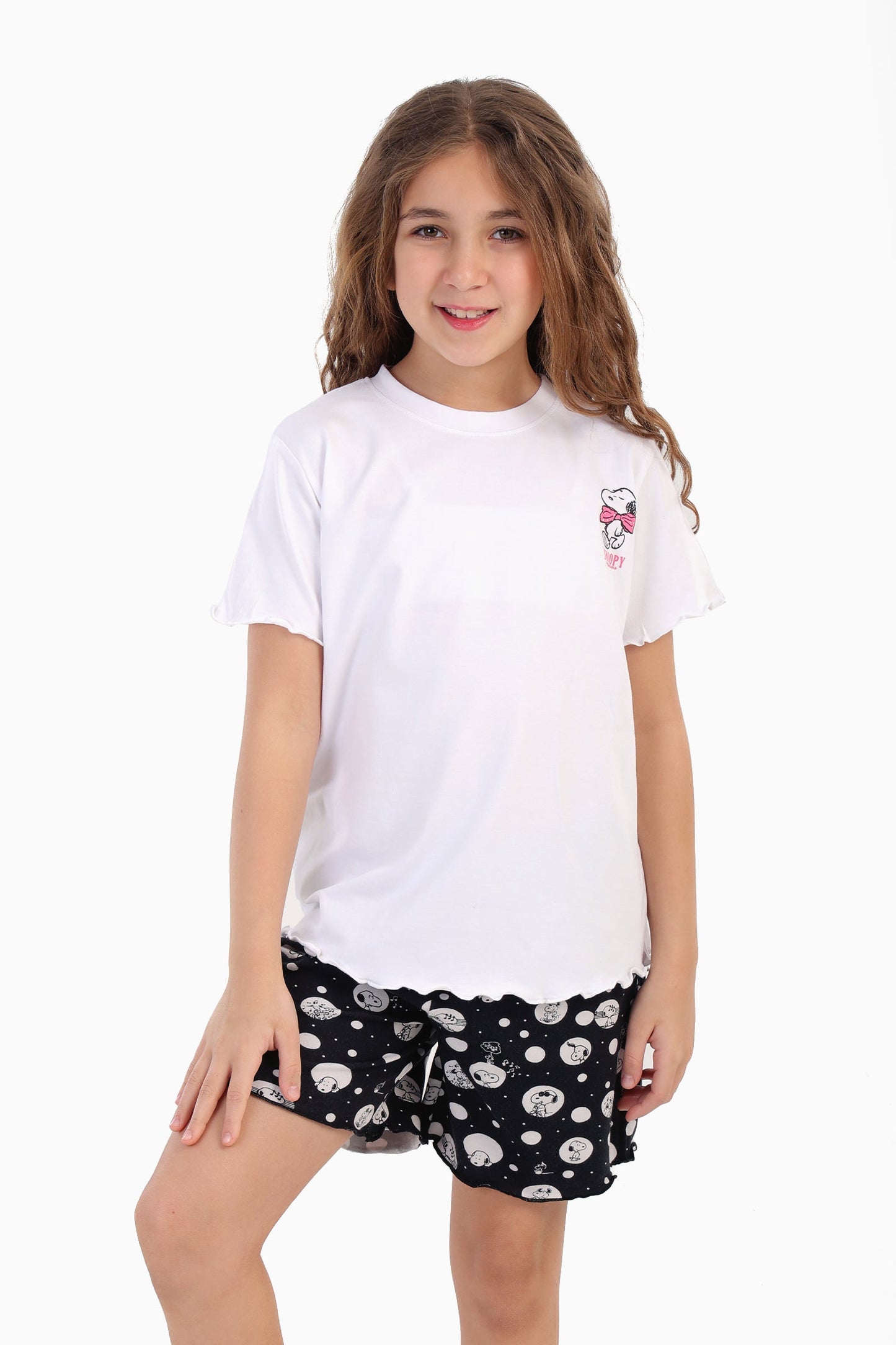 Printed Snoopy Pyjama Set for Girls