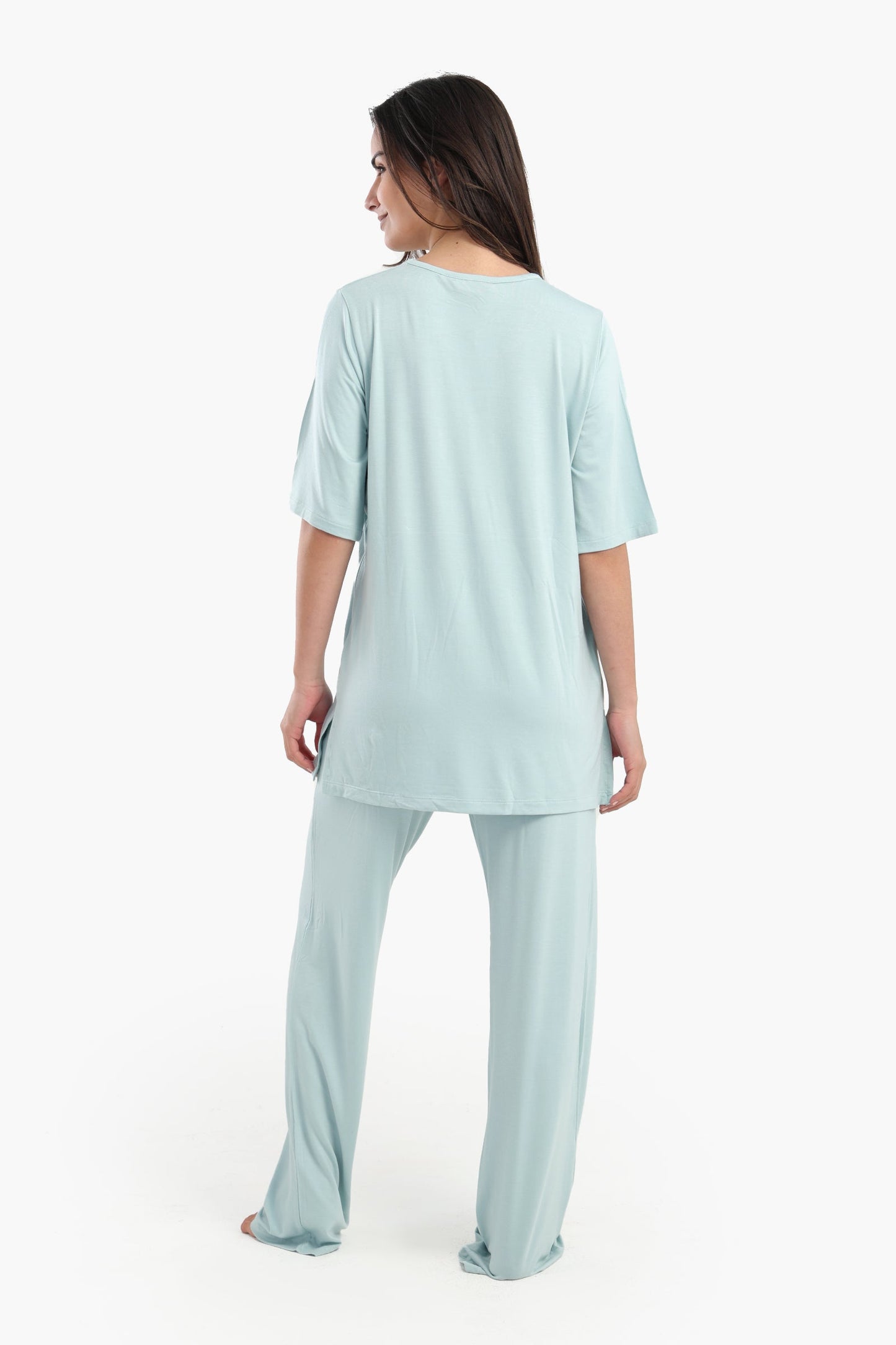 Pyjama Set with Keyhole Top