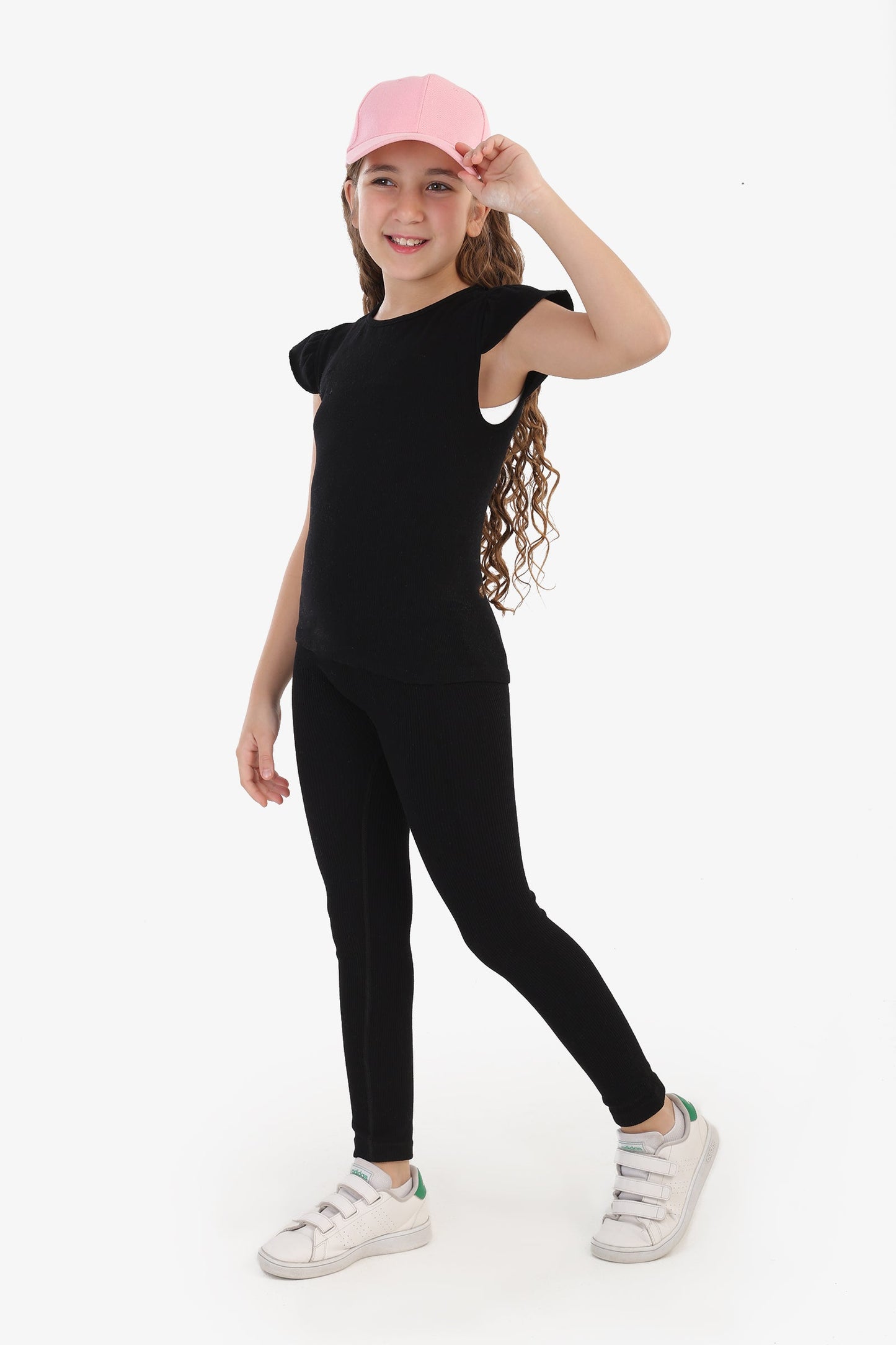 بلوزة مضلعة بكشكشة للبنات