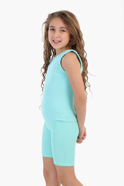 Ribbed Cycling Shorts for Girls