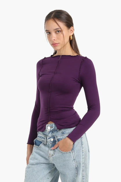 Seamless Microfiber Piping Top