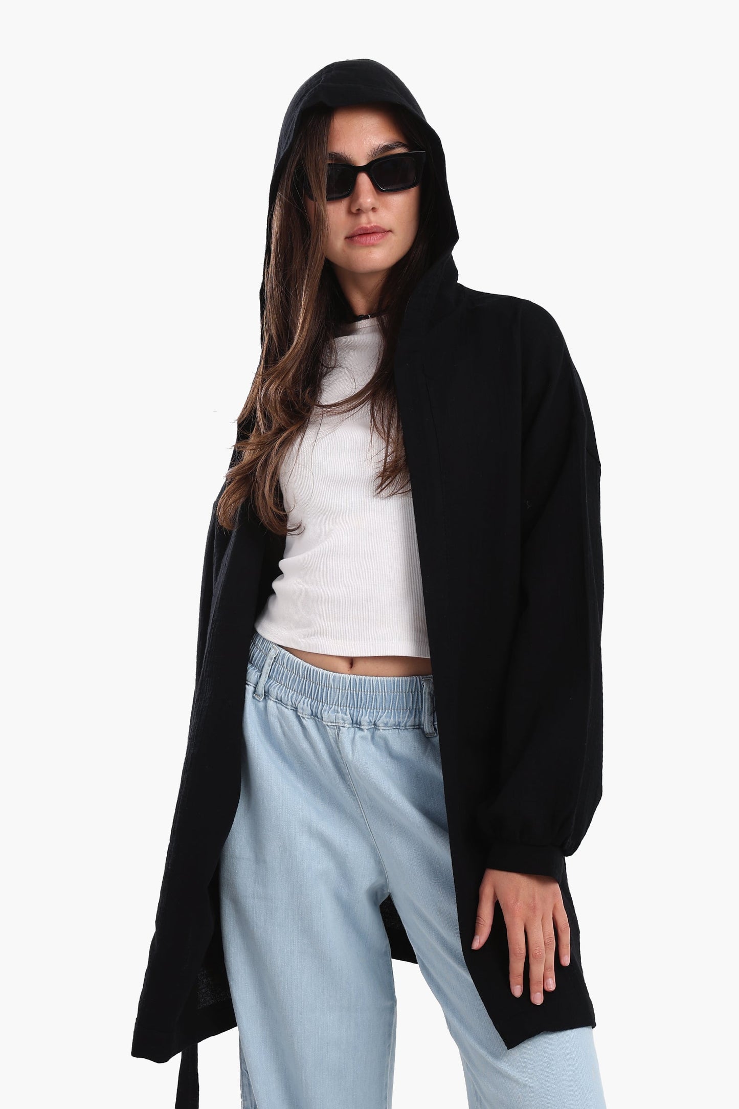 كارديجان صيفي بغطاء للرأس