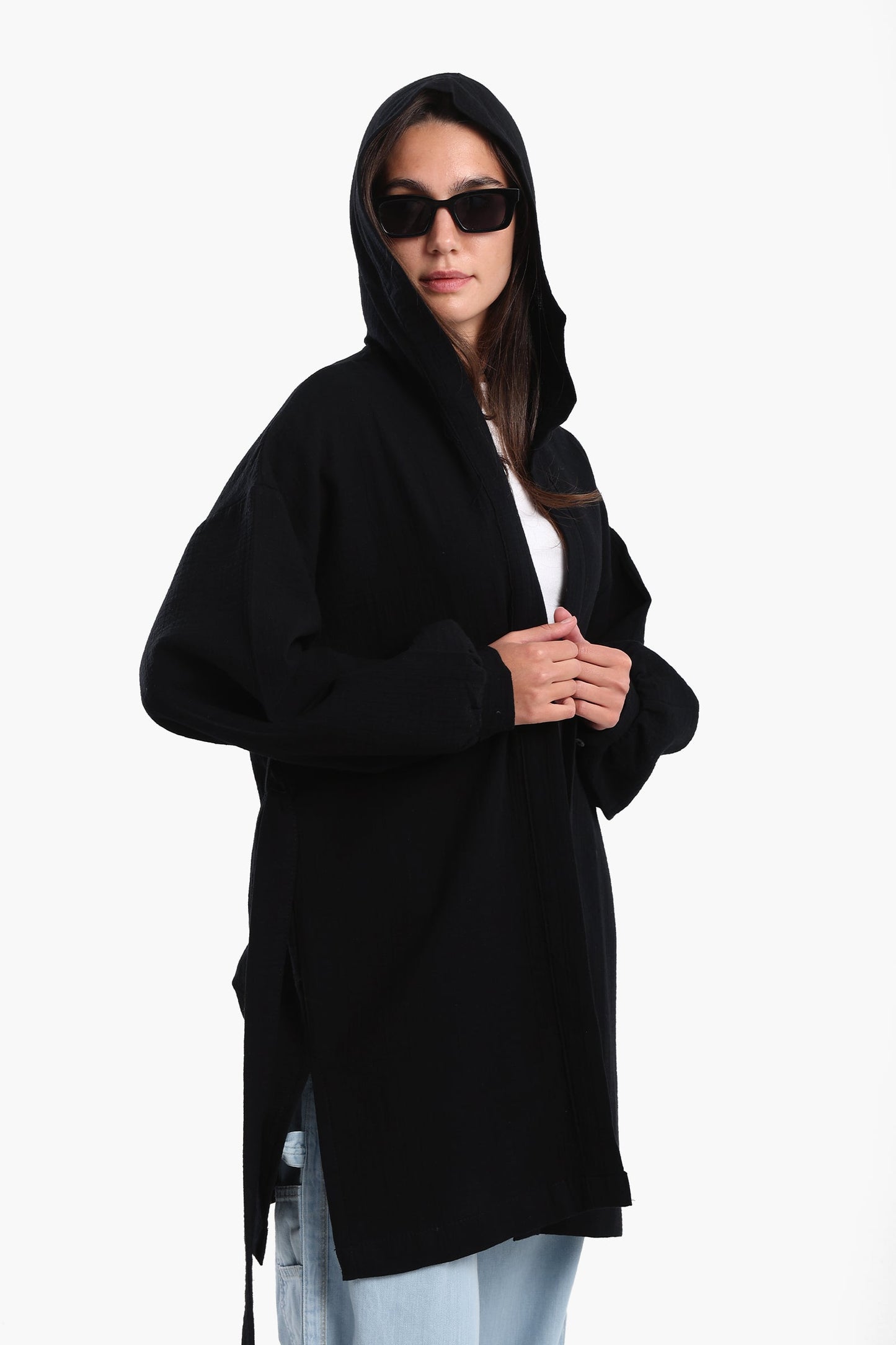 كارديجان صيفي بغطاء للرأس