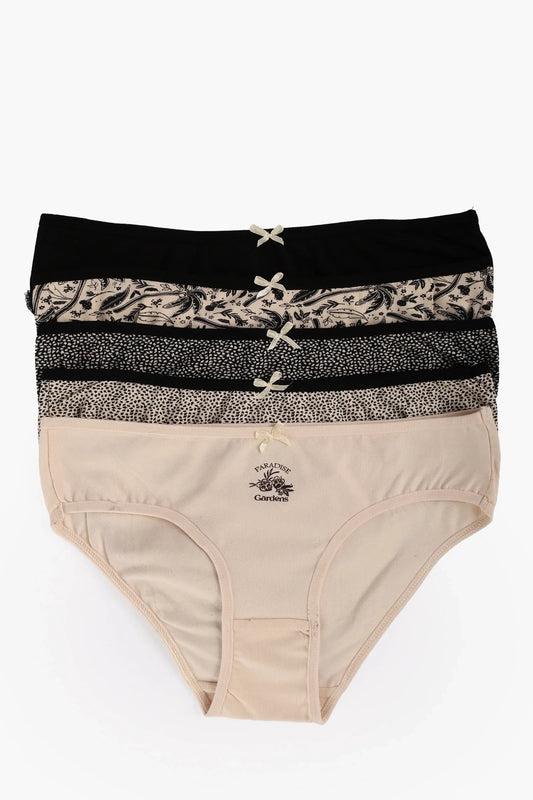 مجموعة من 5 سراويل بيكيني ملونة