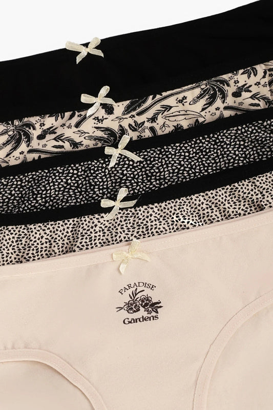 مجموعة من 5 سراويل بيكيني ملونة