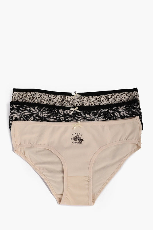 مجموعة من 3 سراويل بيكيني ملونة