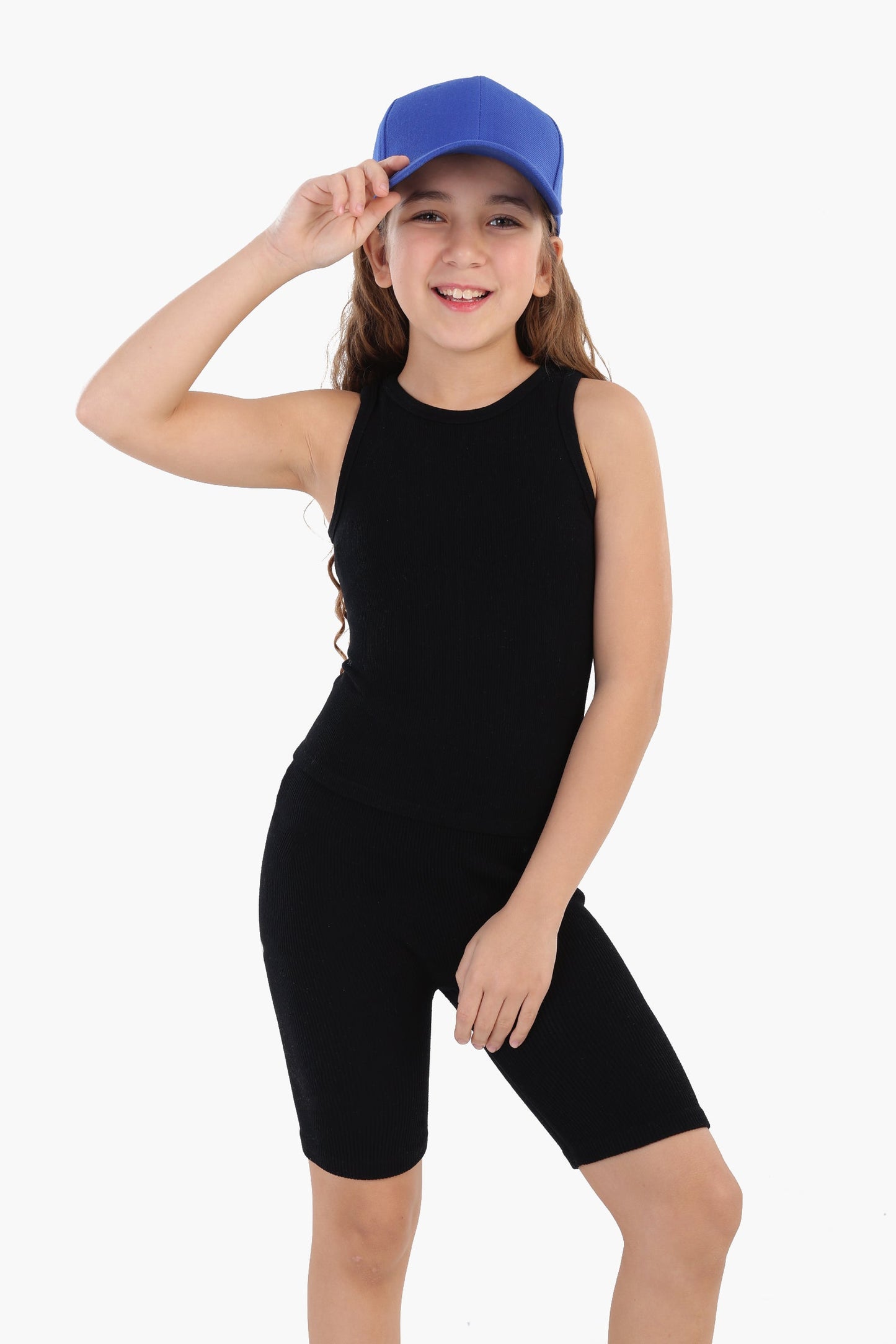 Ribbed Cycling Shorts for Girls