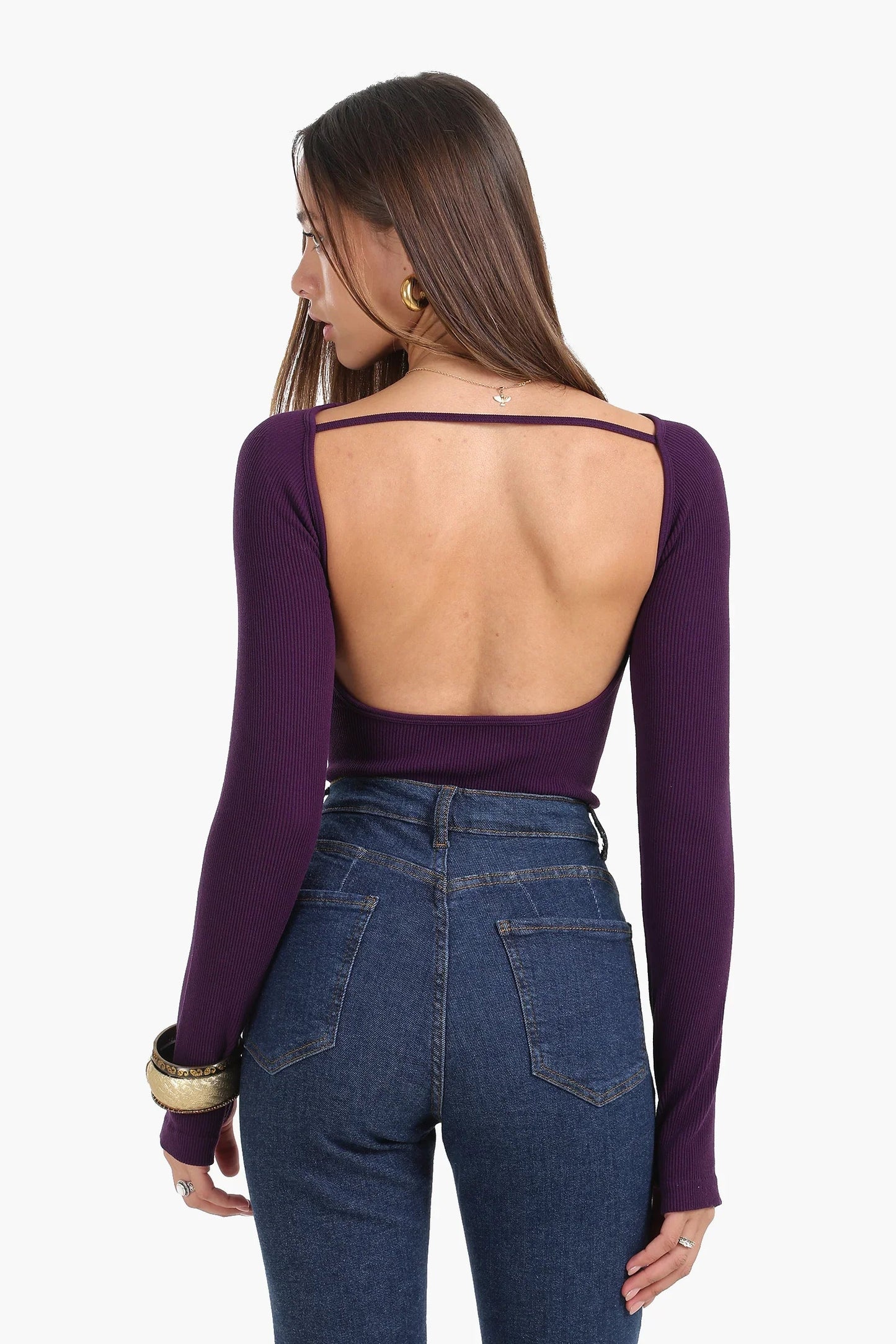 Seamless Microfiber Backless Top