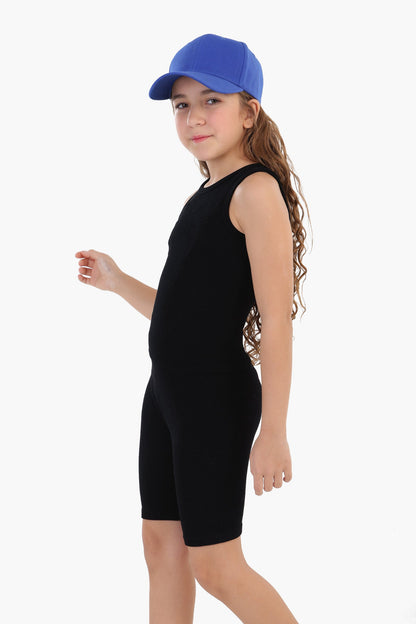 Ribbed Cycling Shorts for Girls