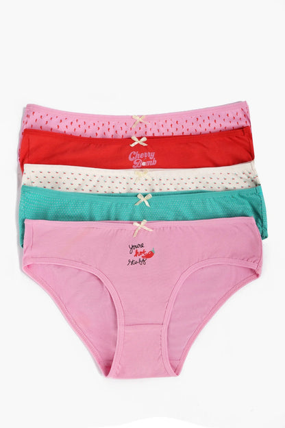 مجموعة من 5 سراويل بيكيني ملونة