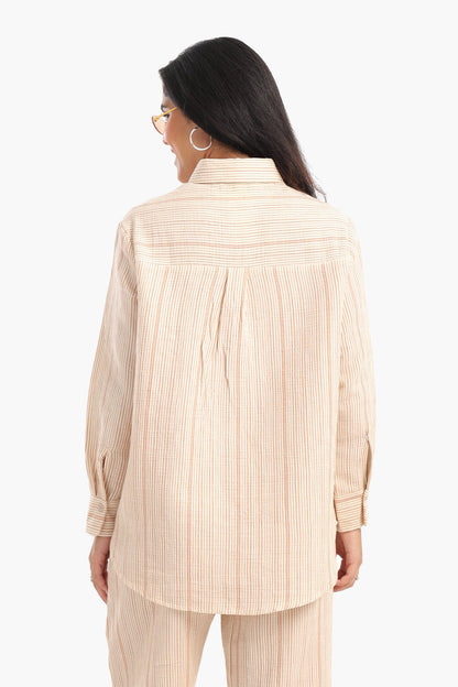 Classic Striped Cotton Blend Shirt