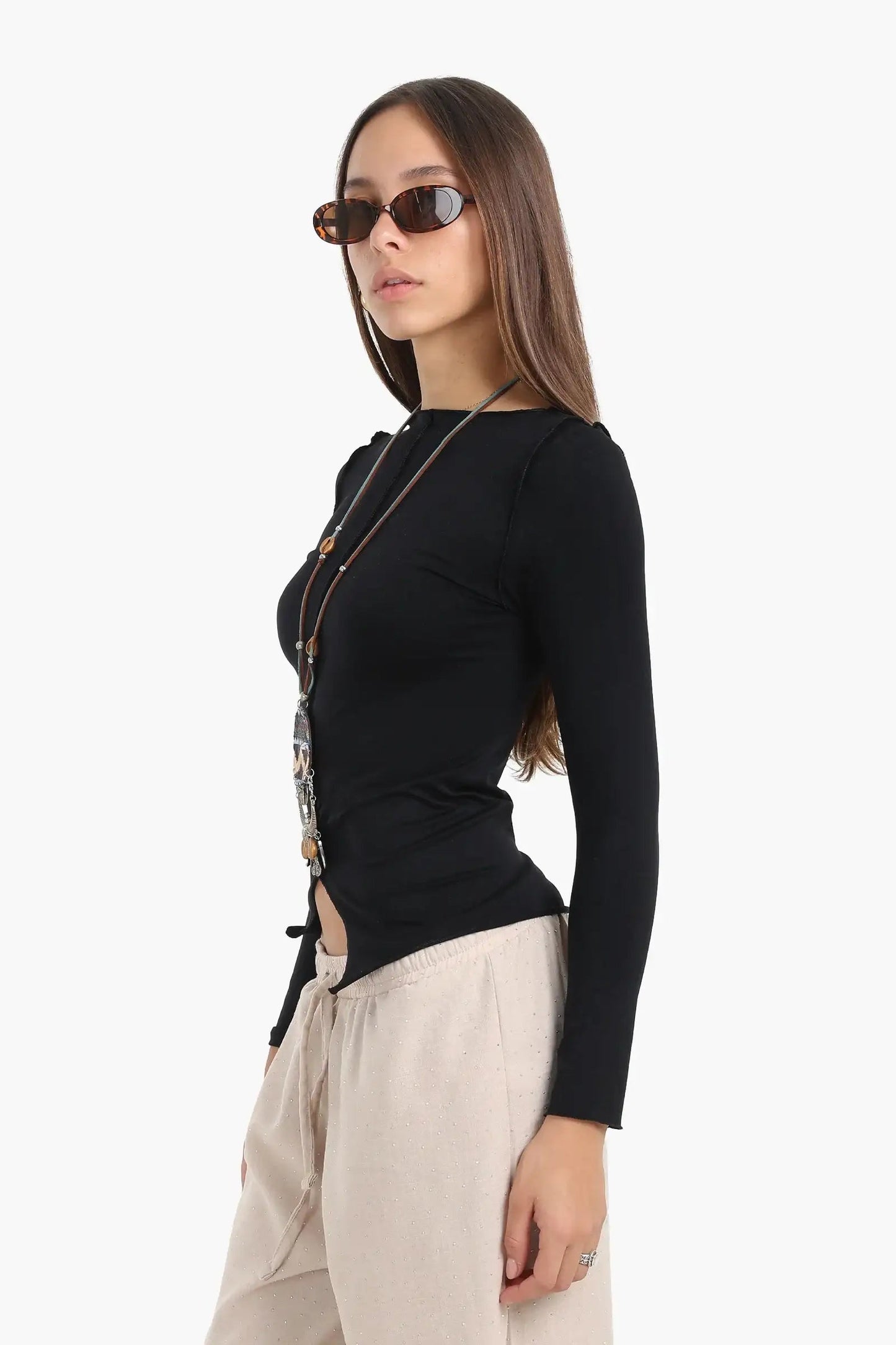 Seamless Microfiber Piping Top