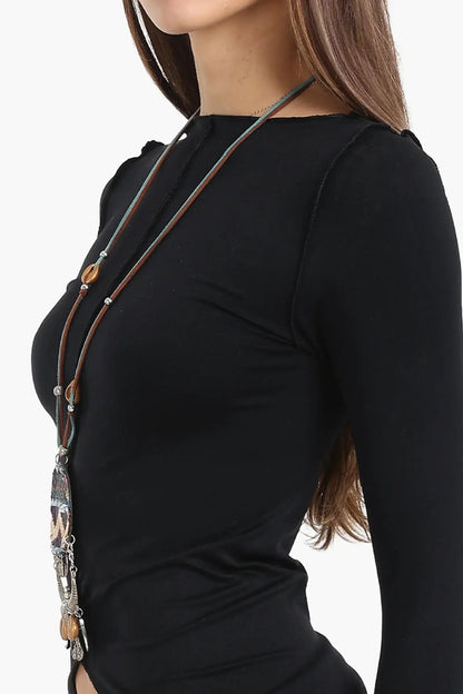 Seamless Microfiber Piping Top