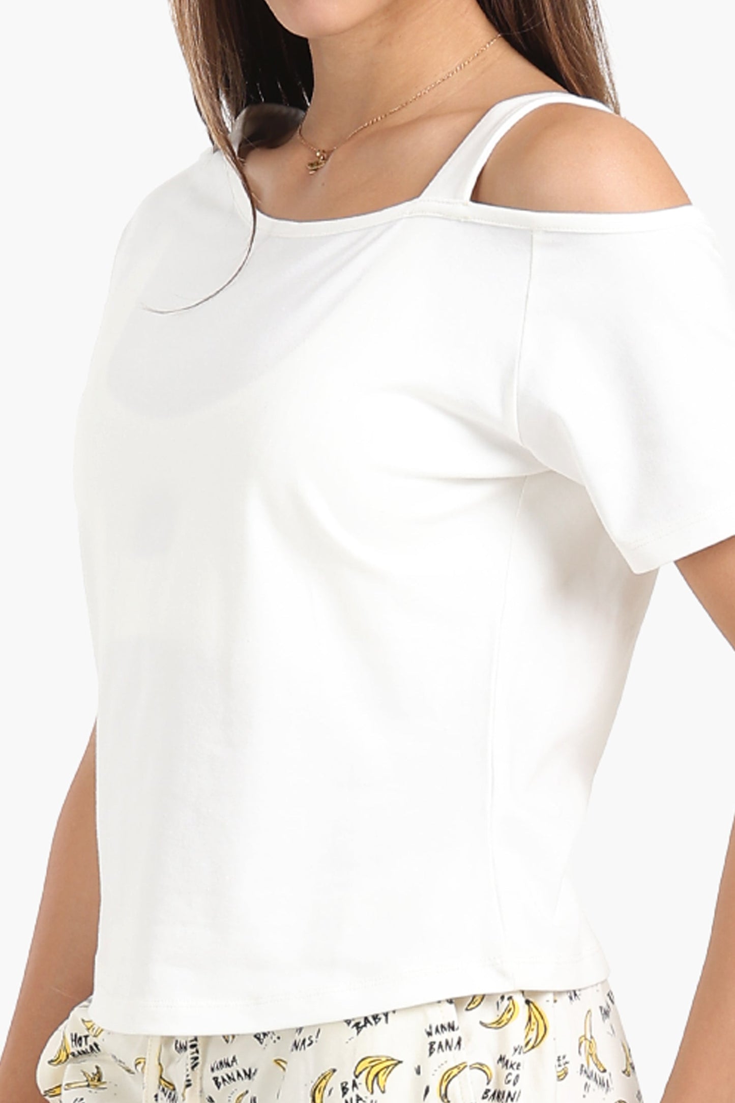 Shoulder Cut-Out Pyjama Set