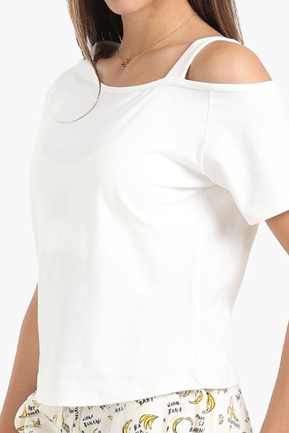 Shoulder Cut-Out Pyjama Set