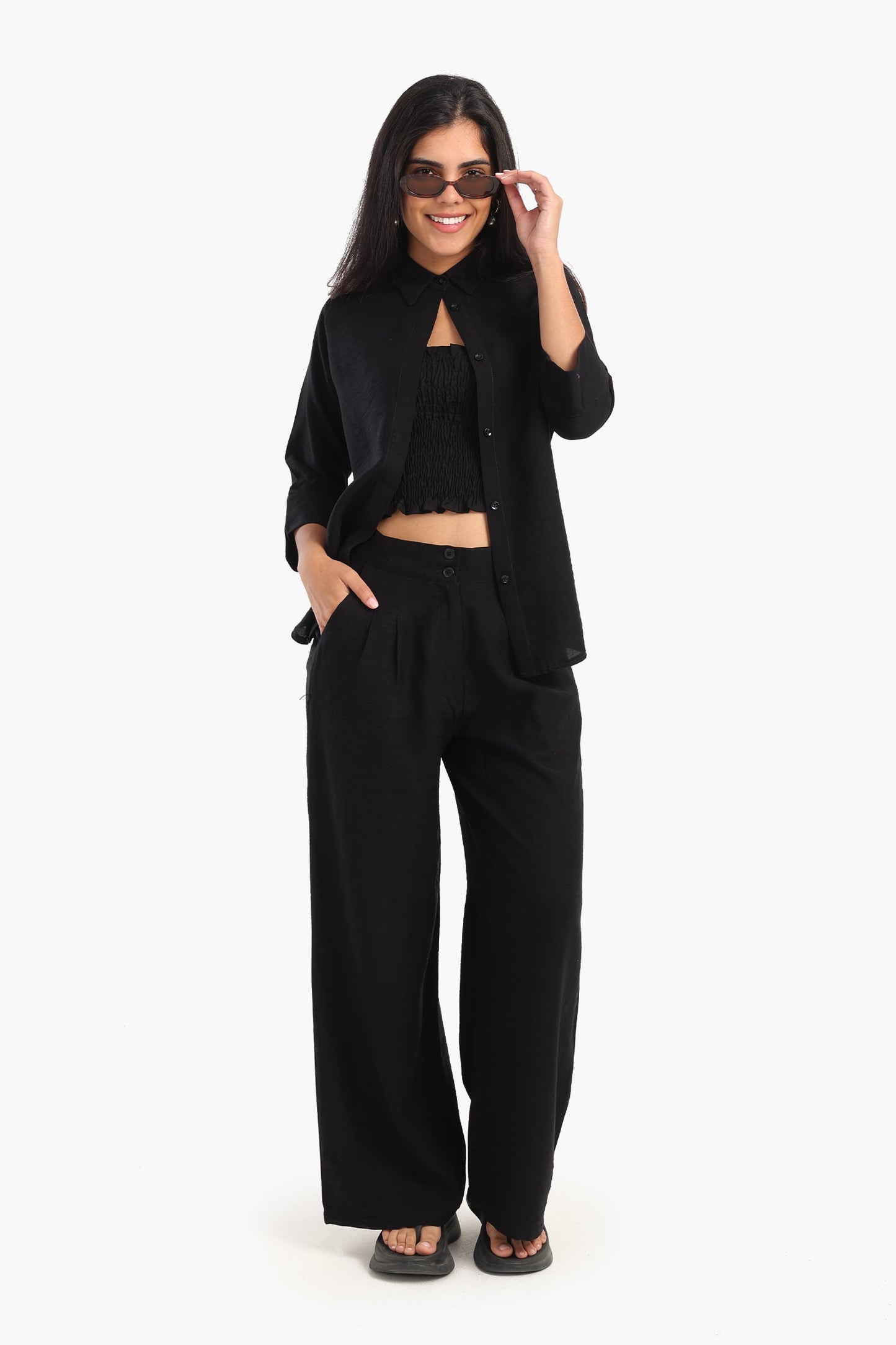 Wide Leg Tencel Pants
