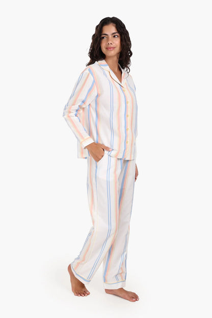 Striped Long Sleeves Pyjama Set