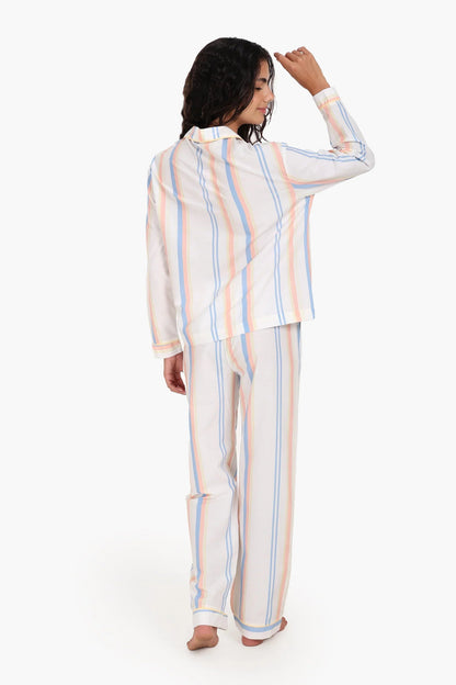 Striped Long Sleeves Pyjama Set
