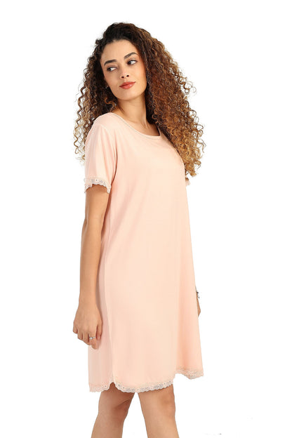 Lightweight Nightgown with Lace