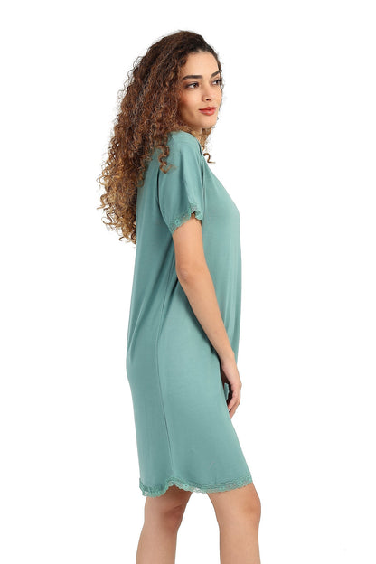 Lightweight Nightgown with Lace