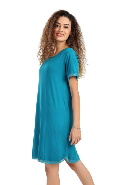 Lightweight Nightgown with Lace