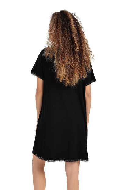 Lightweight Nightgown with Lace