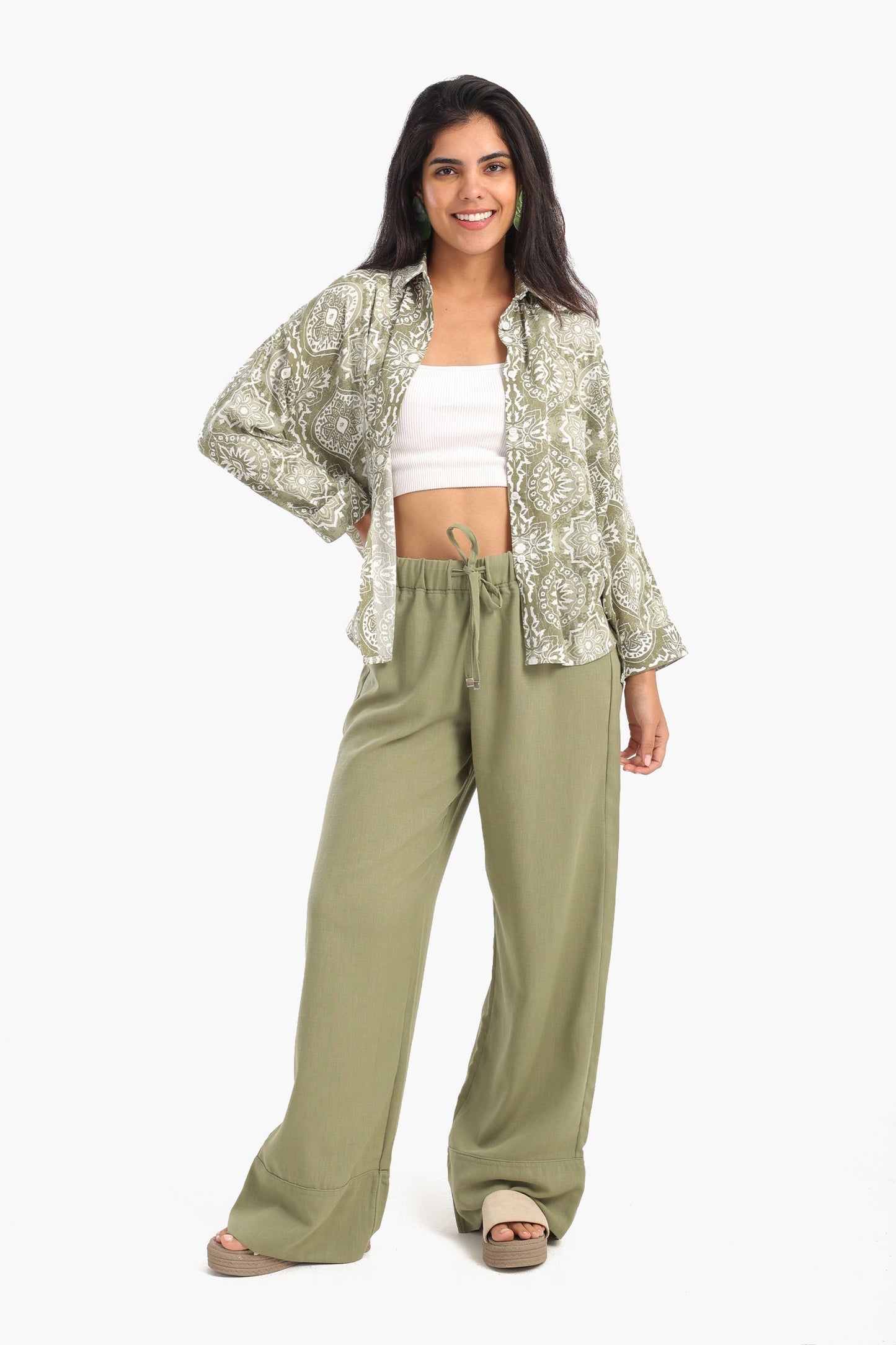 Tencel Wide Leg Pants